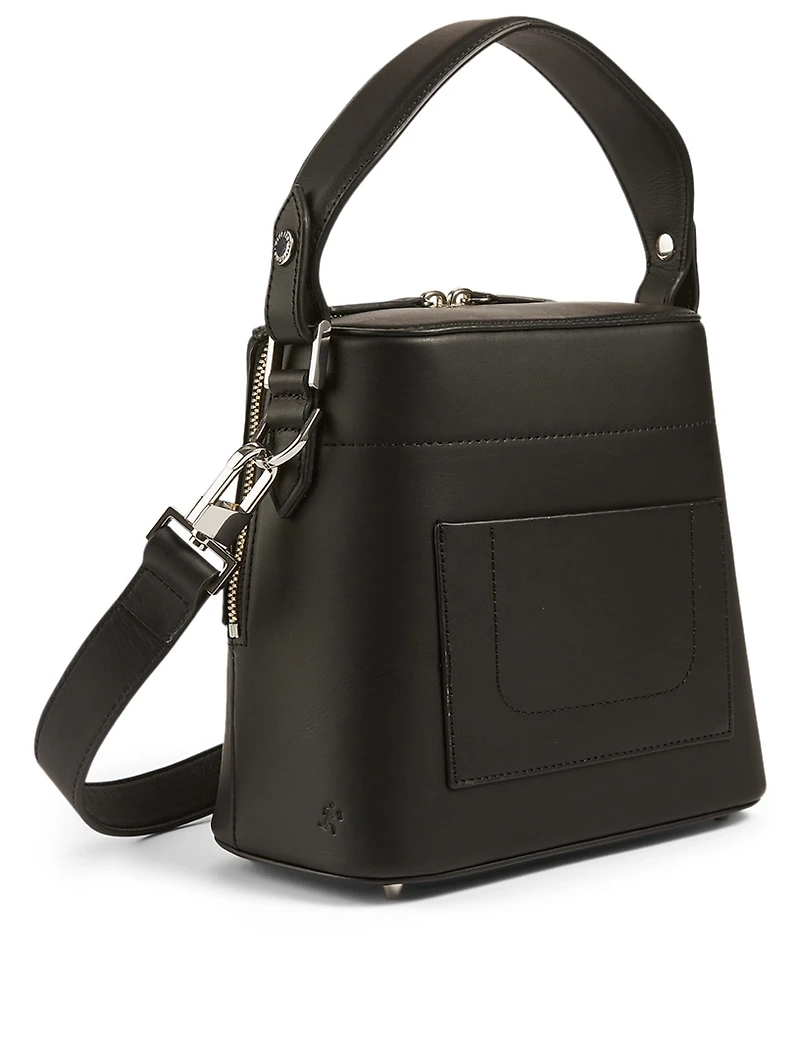 Breuer Mini Leather Crossbody Bucket Bag