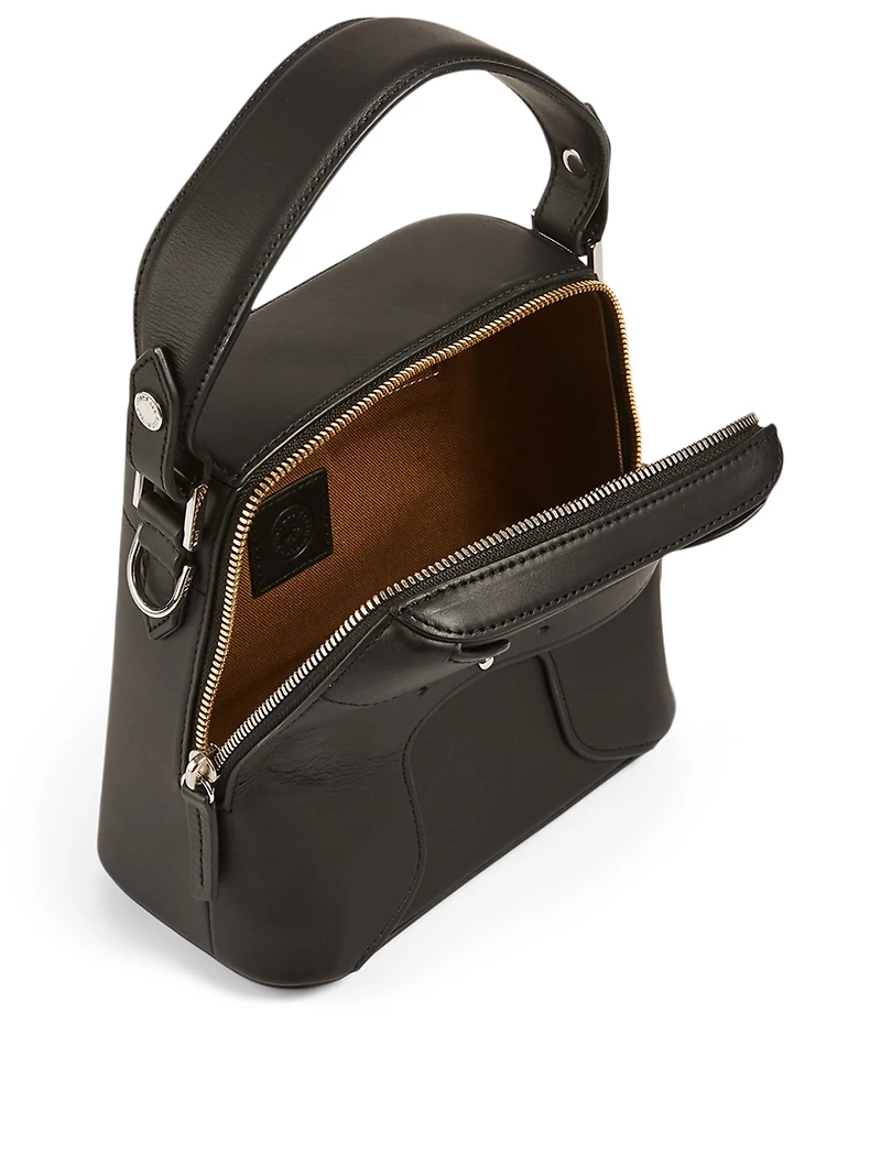 Breuer Mini Leather Crossbody Bucket Bag