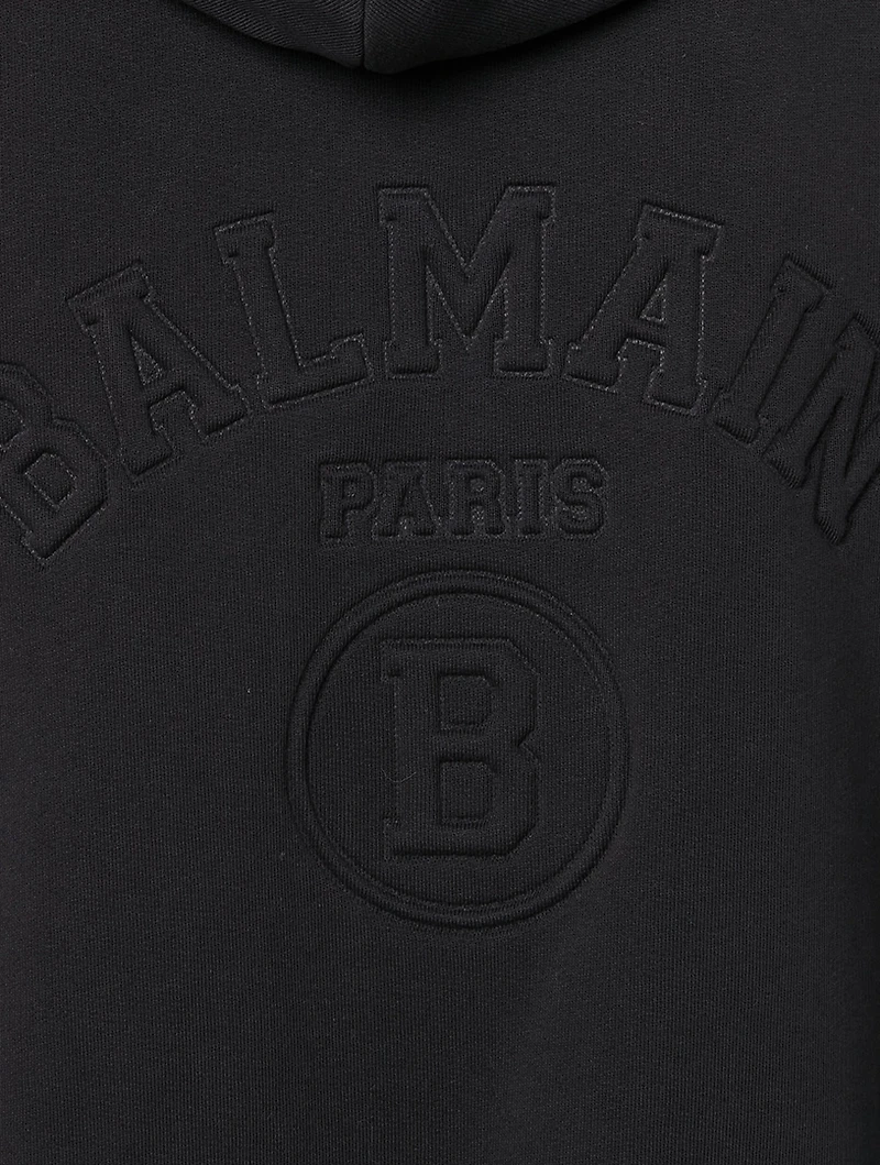 Embossed Zip Hoodie