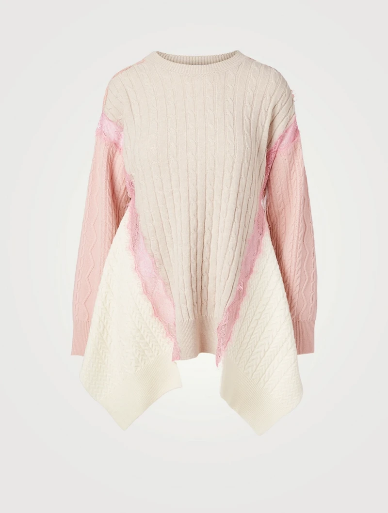 Wool Oversized Cable-Knit Sweater