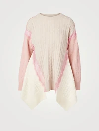 Wool Oversized Cable-Knit Sweater