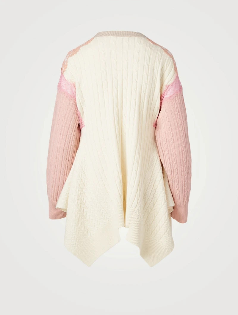 Wool Oversized Cable-Knit Sweater