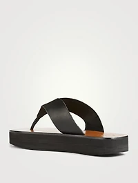 Melitto Leather Platform Thong Sandals