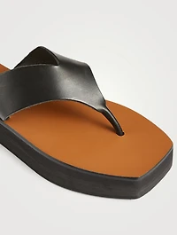 Melitto Leather Platform Thong Sandals