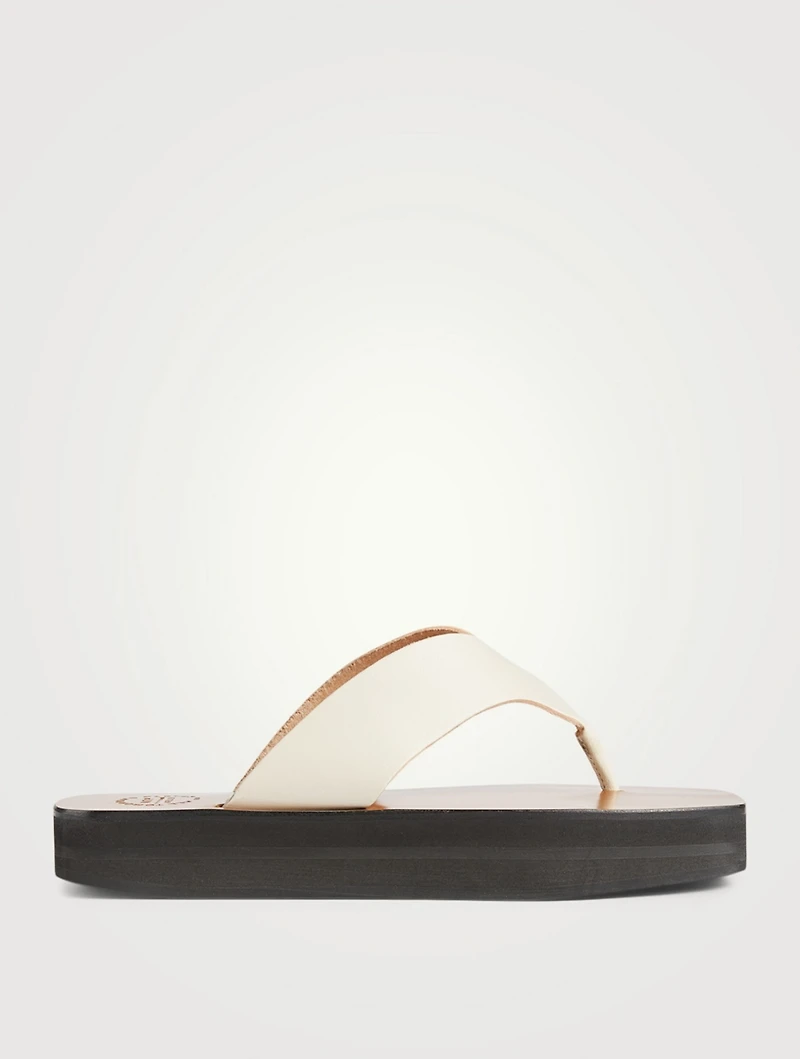 Melitto Leather Platform Thong Sandals