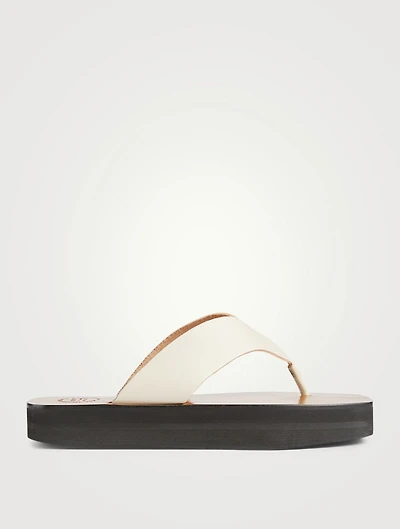 Melitto Leather Platform Thong Sandals