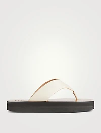 Melitto Leather Platform Thong Sandals