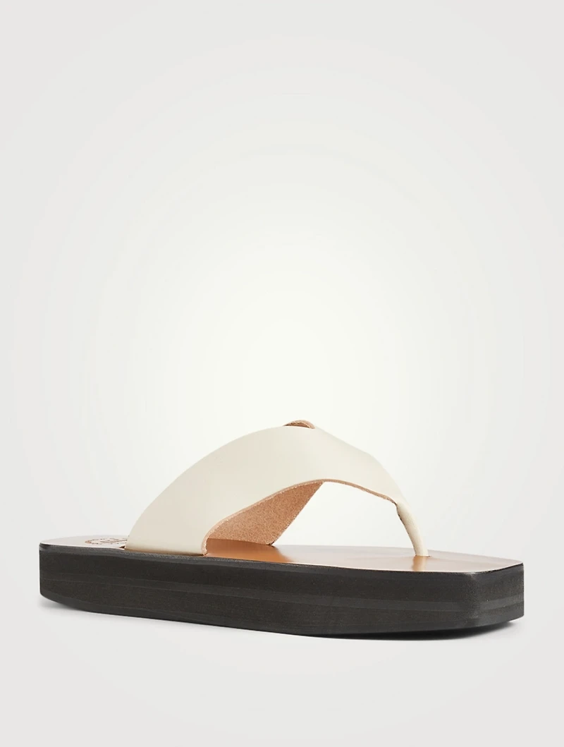 Melitto Leather Platform Thong Sandals