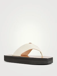 Melitto Leather Platform Thong Sandals