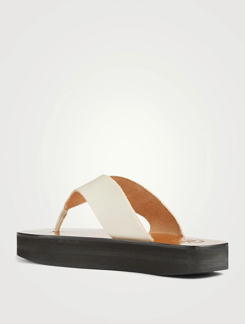 Melitto Leather Platform Thong Sandals