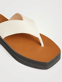 Melitto Leather Platform Thong Sandals