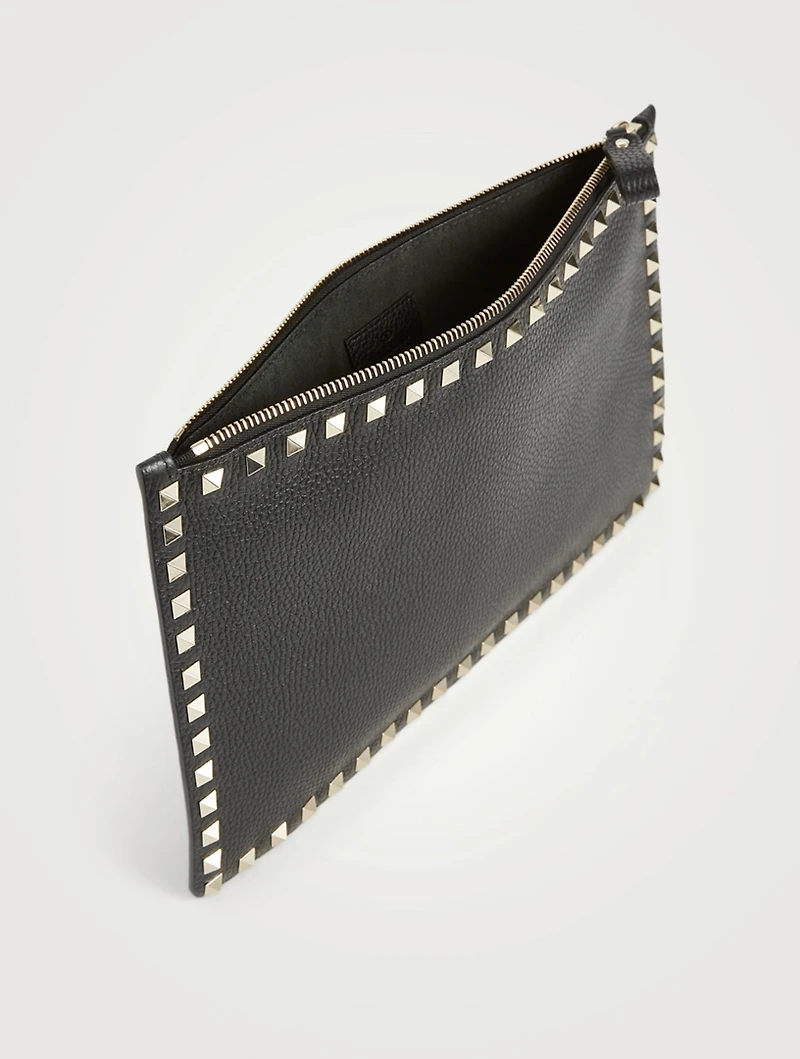 Large Rockstud Leather Pouch