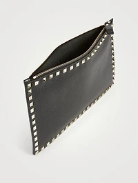 Large Rockstud Leather Pouch