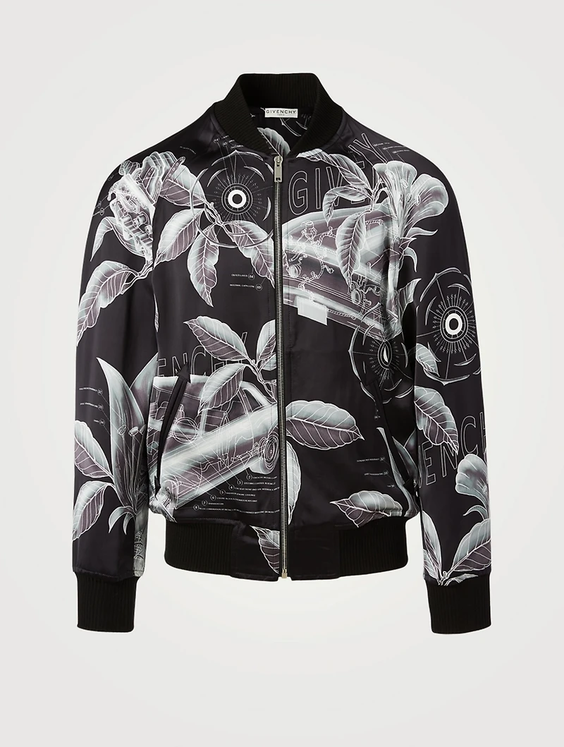 Floral Schematics Bomber Jacket