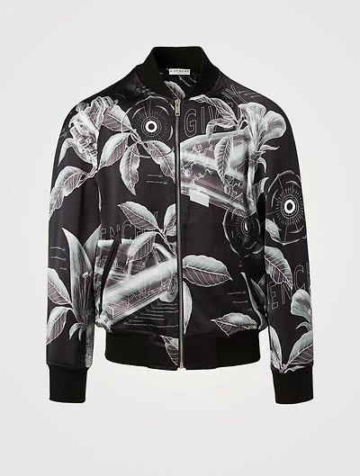 Floral Schematics Bomber Jacket