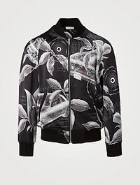 Floral Schematics Bomber Jacket