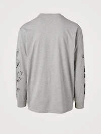 Long-Sleeve Oversized T-Shirt With Schematics Logo