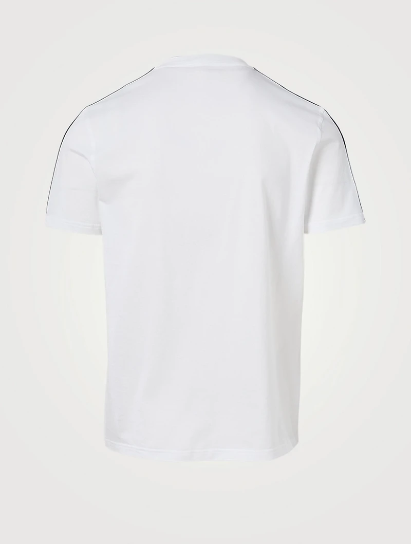 Cotton T-Shirt With Refracted Tape