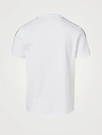 Cotton T-Shirt With Refracted Tape
