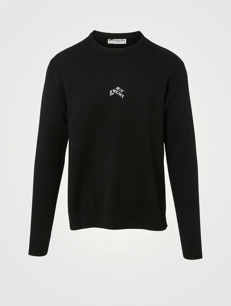 Cashmere Sweater With Refracted Embroidery
