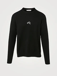 Cashmere Sweater With Refracted Embroidery