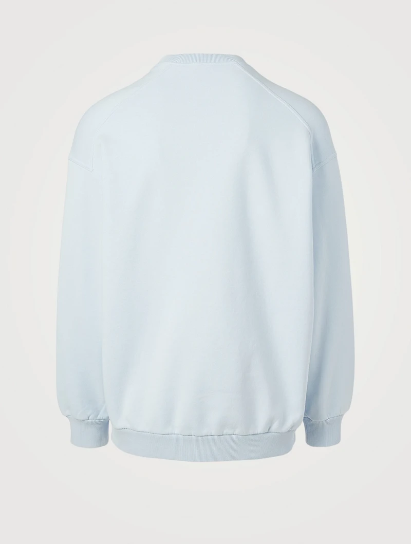 Cotton Sweatshirt With Refracted Embroidery