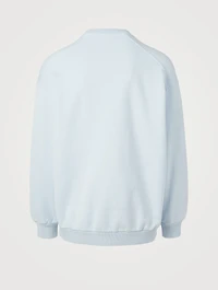 Cotton Sweatshirt With Refracted Embroidery