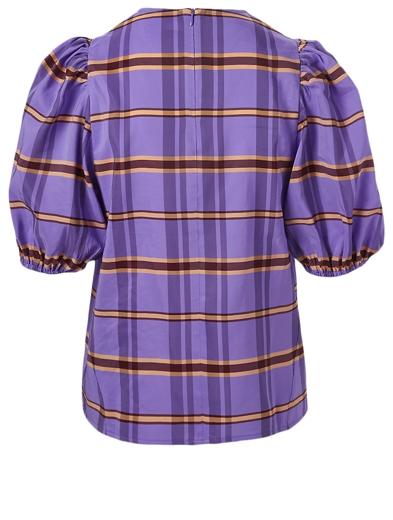Orion Blouse Check Print