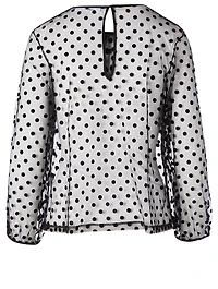 Madie Sheer Blouse Dot Print