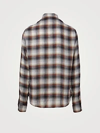 Dan Linen Shirt Plaid Print