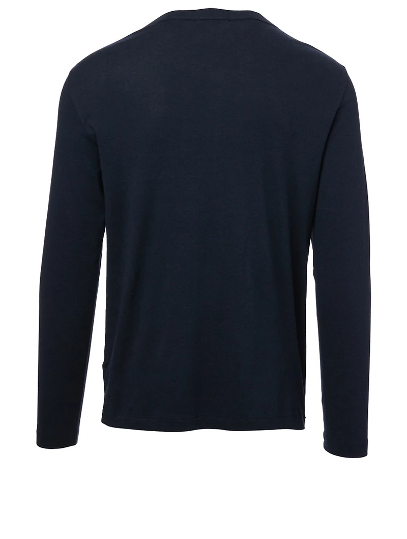 Wyndem Cotton And Alpaca Henley Top