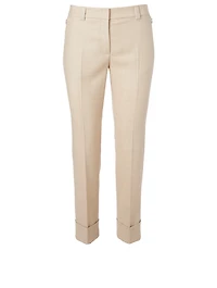 Wool Stretch Cuffed Pants