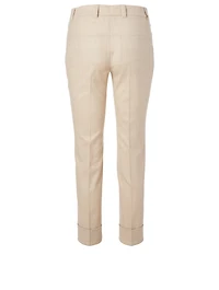 Wool Stretch Cuffed Pants