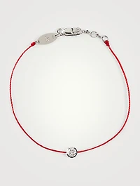 So Pure 18K Gold String Bracelet With Diamond