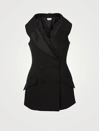 Sleeveless Double-Breasted Blazer