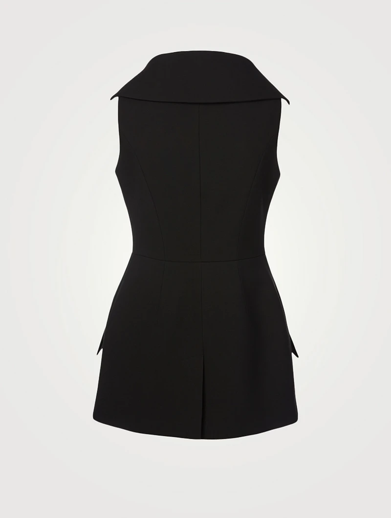Sleeveless Double-Breasted Blazer