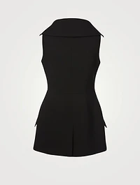 Sleeveless Double-Breasted Blazer