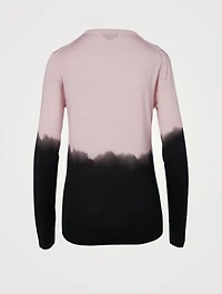 Dip Dye Silk Crewneck Sweater