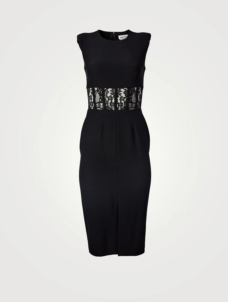 Sleeveless Midi Dress With Lace Corset