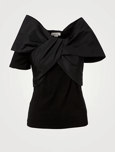 Cotton T-Shirt With Bow