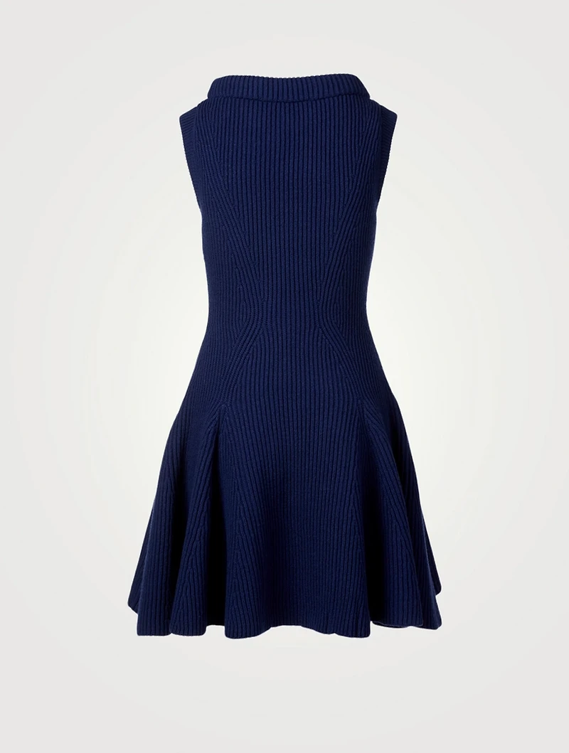 Wool Sleeveless Mini Dress