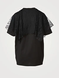 Cotton Logo T-Shirt With Lace