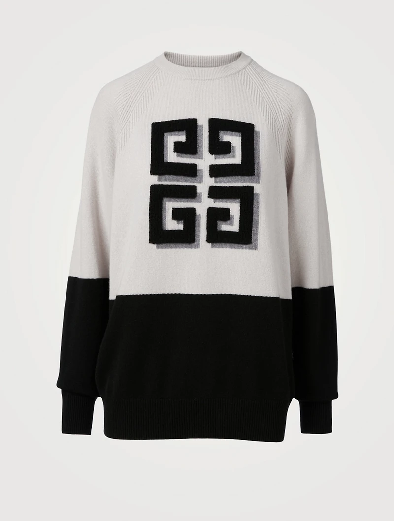Cashmere Crewneck Sweater With 4G Emblem