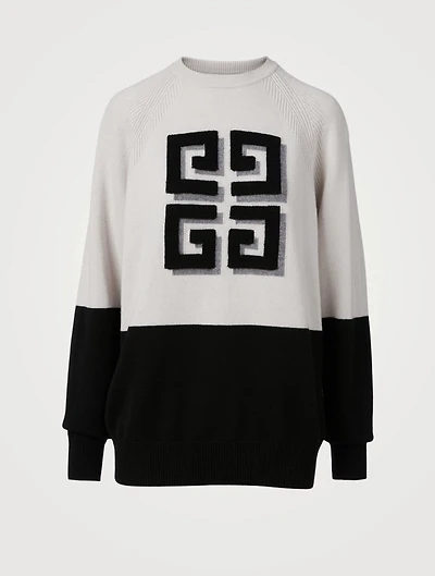 Cashmere Crewneck Sweater With 4G Emblem