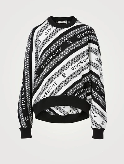 Wool Jacquard Chain Sweater