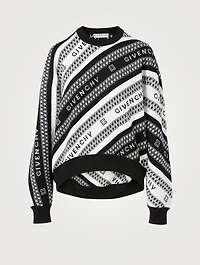Wool Jacquard Chain Sweater