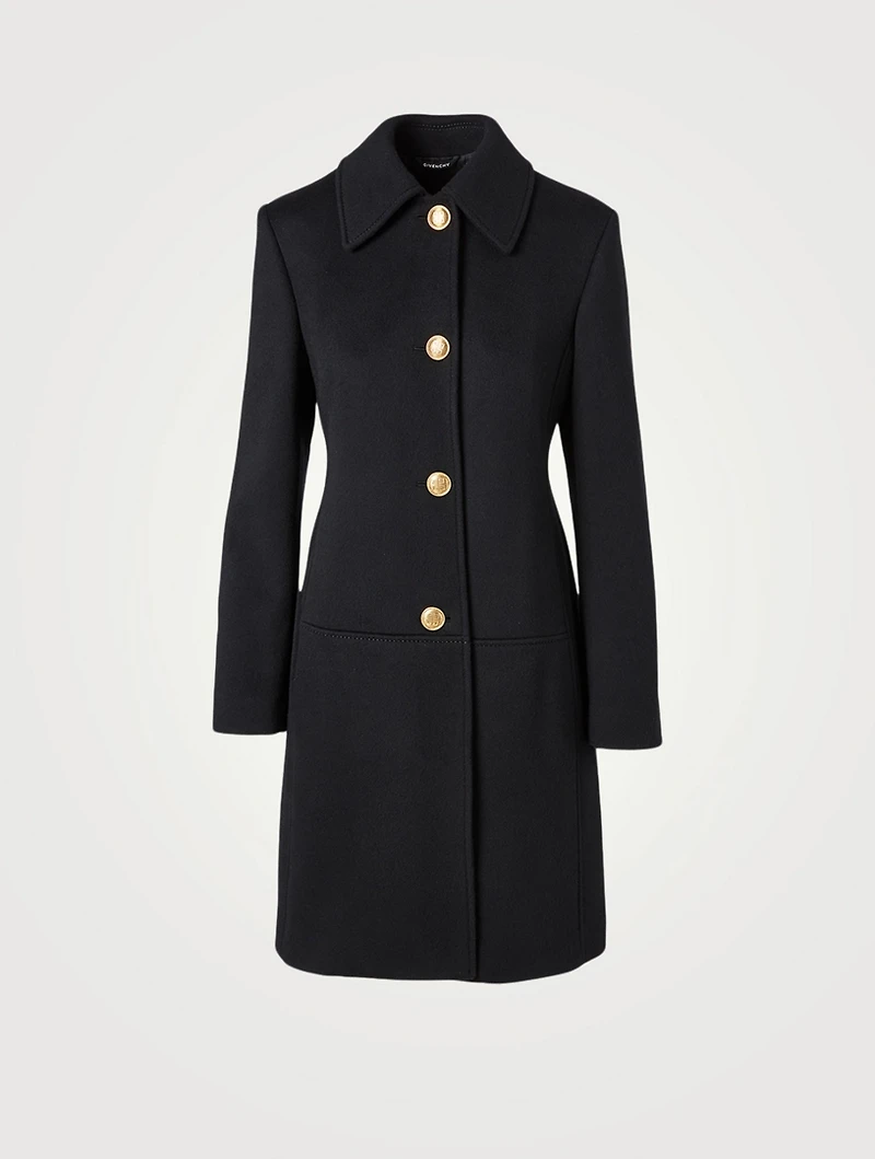 Wool And Cashmere Coat With 4G Chain