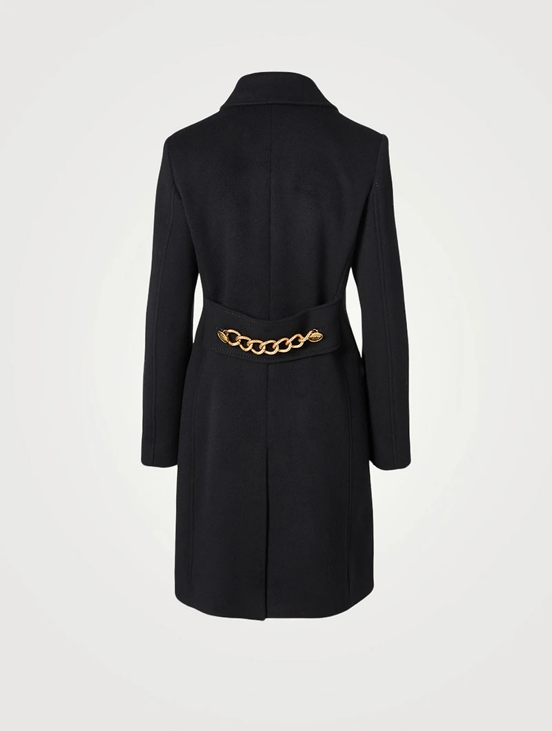 Wool And Cashmere Coat With 4G Chain