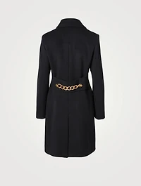 Wool And Cashmere Coat With 4G Chain