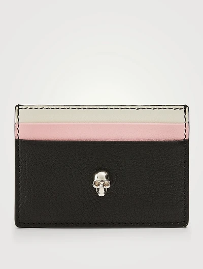 Tri-Tone Leather Card Holder